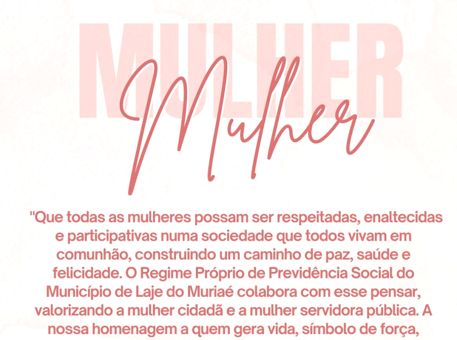 FELIZ DIA DAS MULHERES