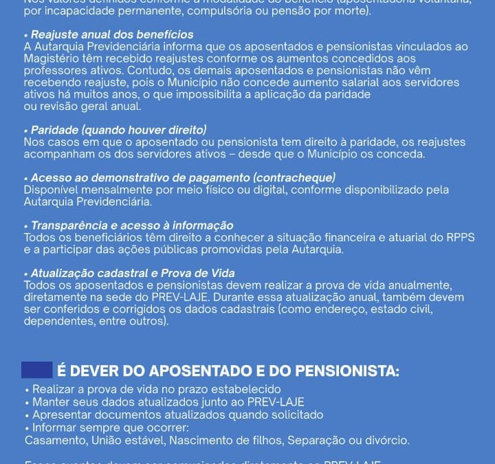 Direitos e deveres dos aposentados e pensionistas